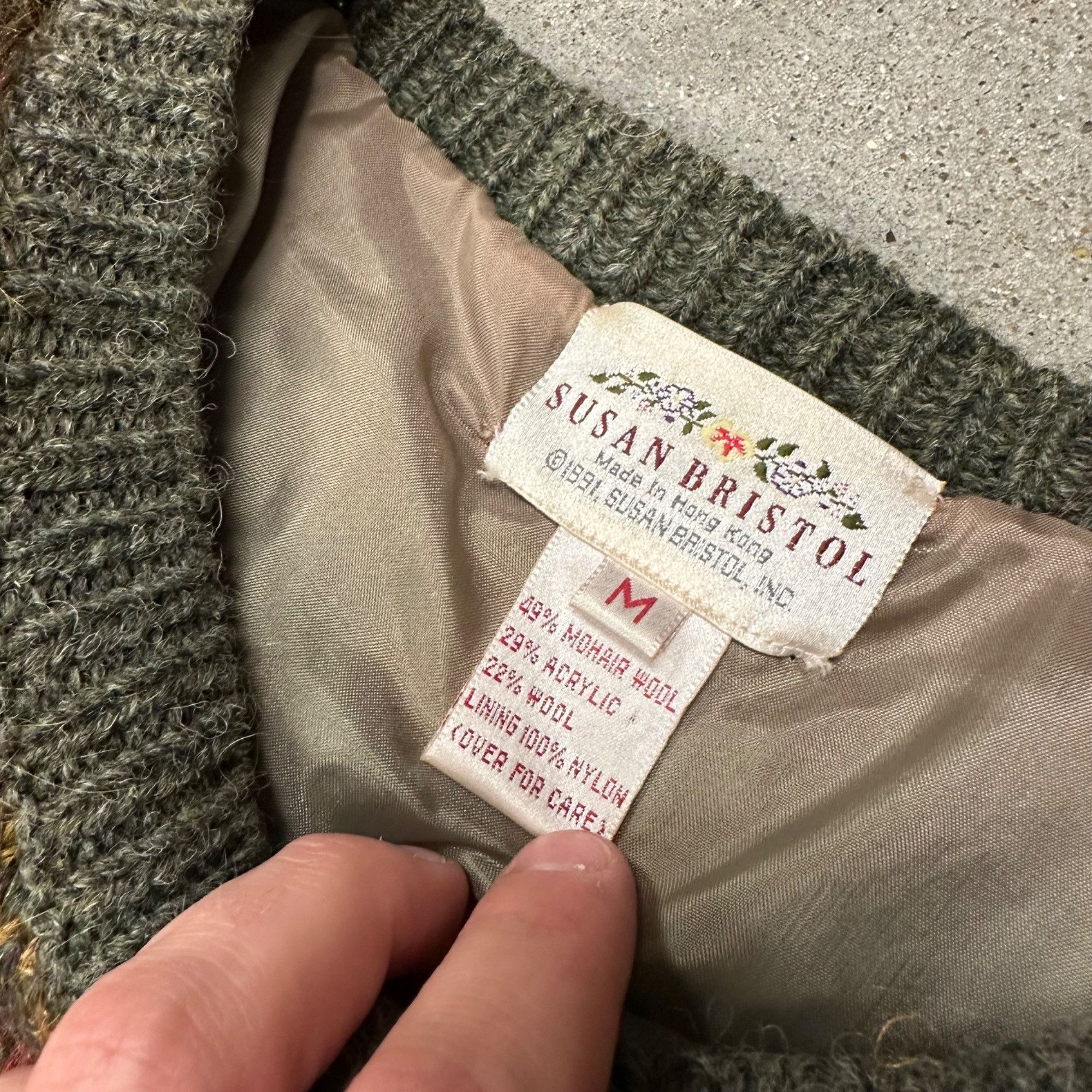 Vintage Vintage 1991 Susan Bristol Unique Knit Mohair Cardigan Sweat Size M / US 6-8 / IT 42-44 - 2 Thumbnail