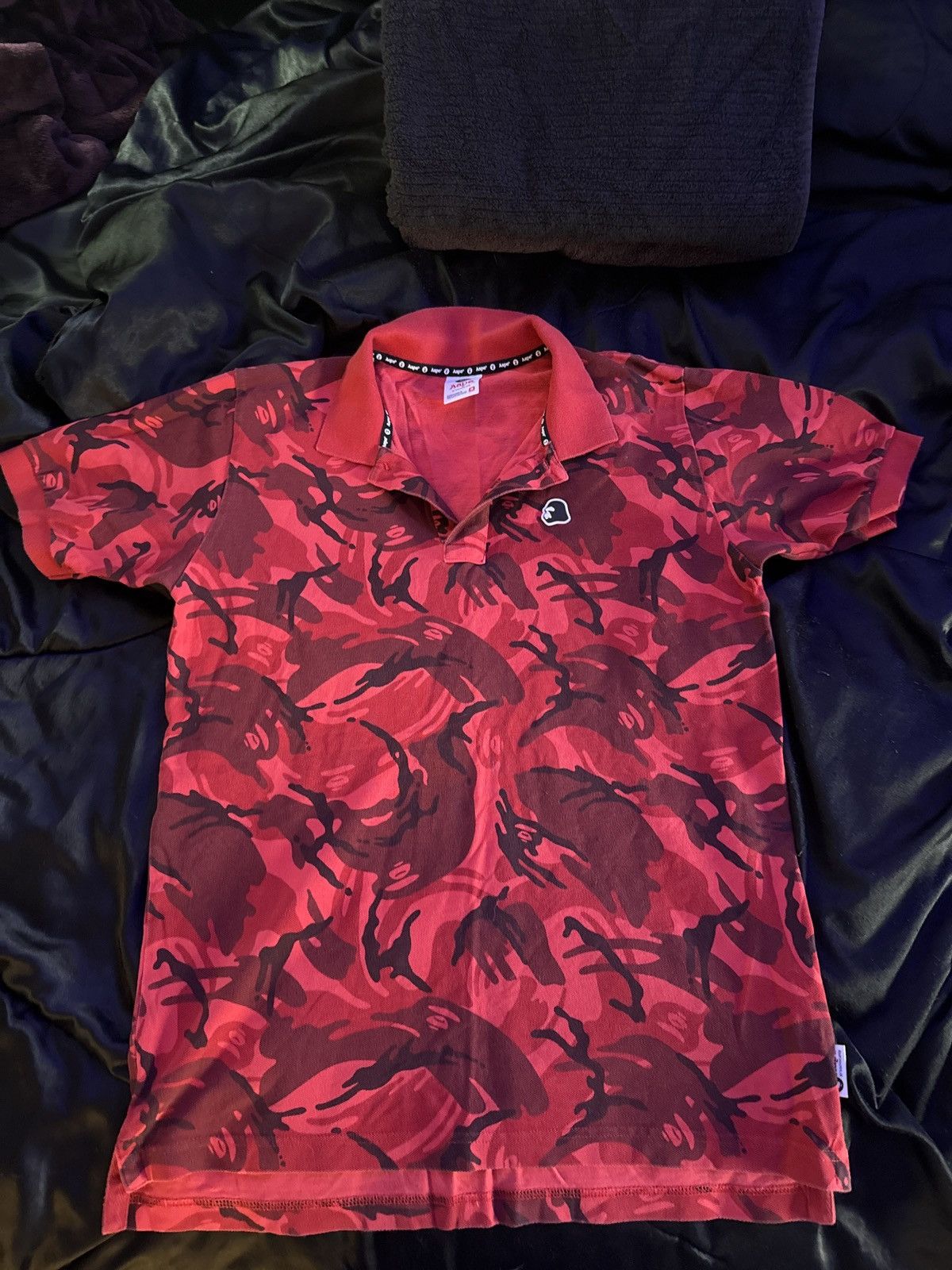 Nigo Red Camo Bape button up shirt Size US M / EU 48-50 / 2 - 4 Thumbnail