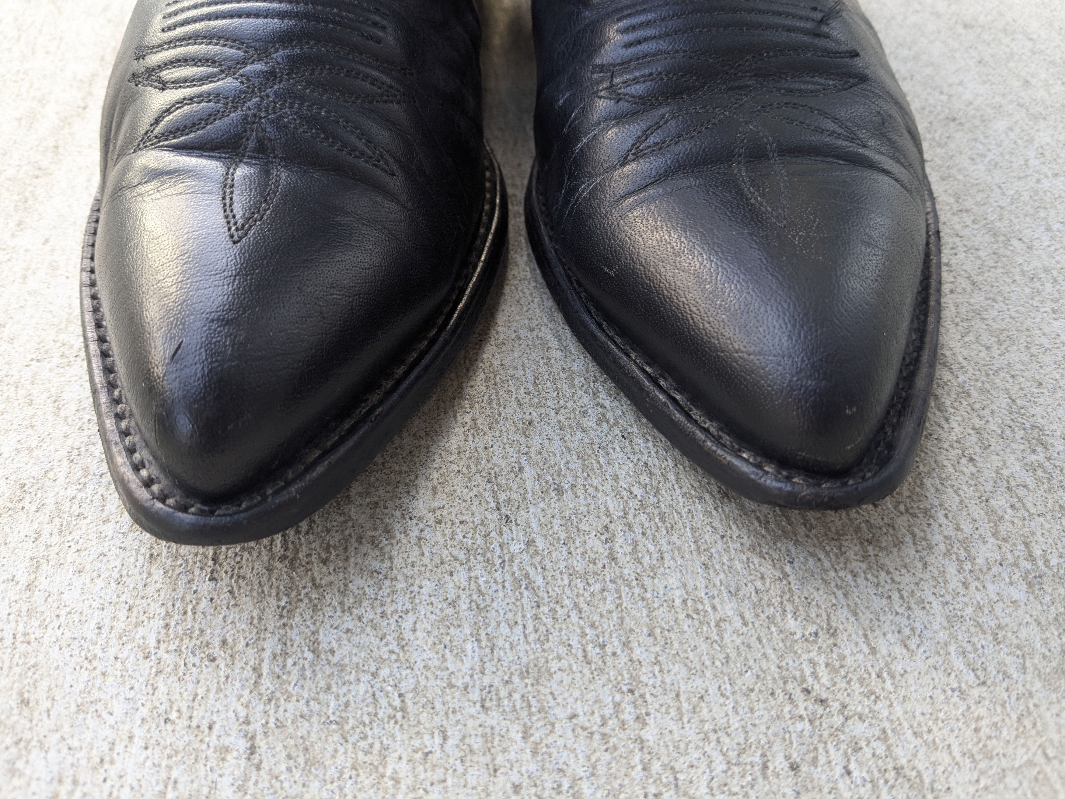 Tony Lama Tony Lama Cowboy Boots Black 9.5 D USA Leather Western Size US 9.5 / EU 42-43 - 2 Thumbnail