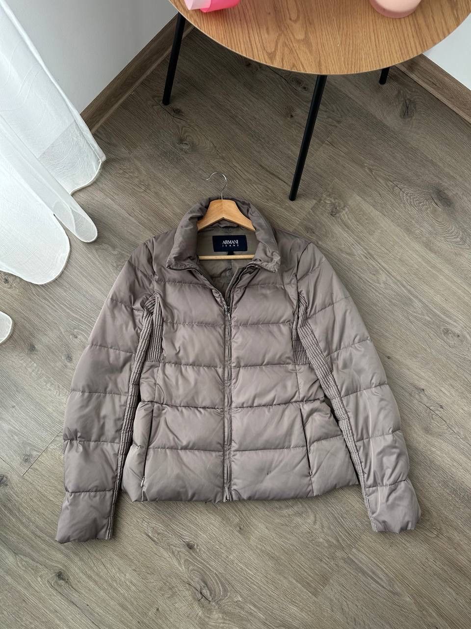Armani × Vintage Vintage Japanese Armani Jeans Hooded Down Puffers Jacket Size S / US 4 / IT 40 - 1 Thumbnail