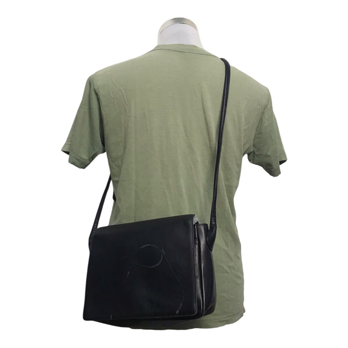 Issey Miyake Full Leather Sling Bag