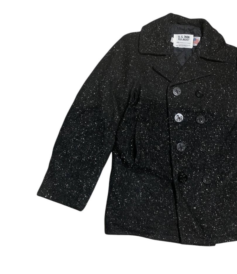 Schott Vintage 80s Schott NYC U.S 740 N Pea Jacket Wool Peacoat Size US M / EU 48-50 / 2 - 2 Thumbnail