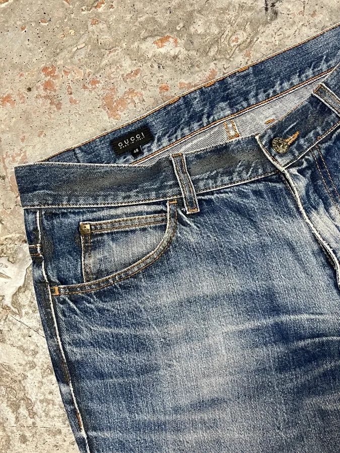 Designer × Gucci × Vintage AW2008 Gucci Blue Slim Denim Jeans Size US 32 / EU 48 - 6 Thumbnail