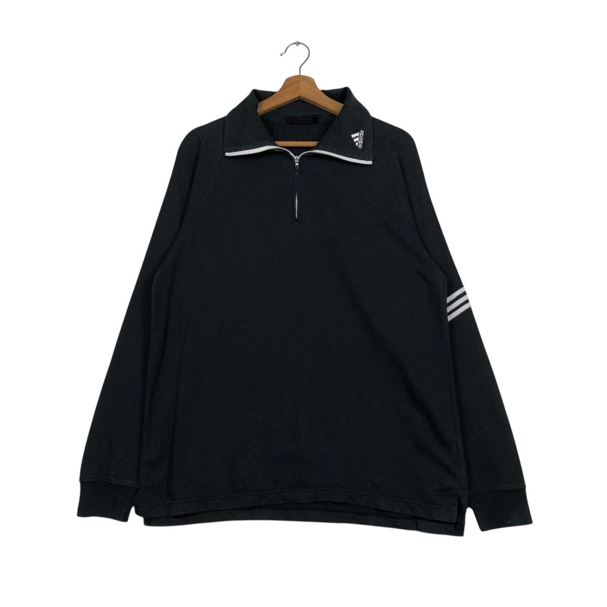 Adidas 📌Rich Black Vintage Chore Zipper Jacket Adidas Size US M / EU 48-50 / 2 - 2 Thumbnail