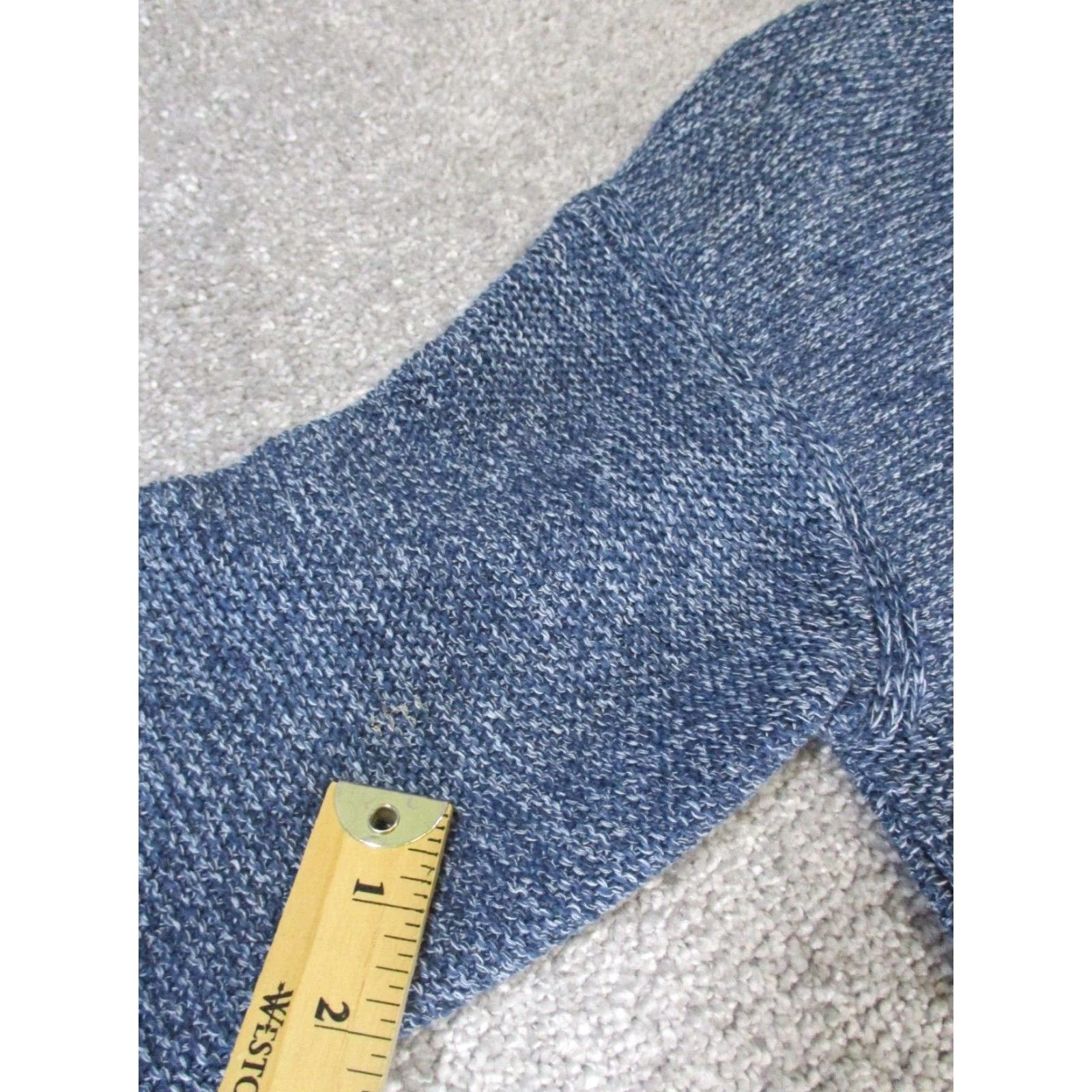 Everlane Everlane Men's Sweater Blue Cotton Knit V-Neck XS Long Sleeve Pullover Regular Fit Size US XS / EU 42 / 0 - 5 Thumbnail
