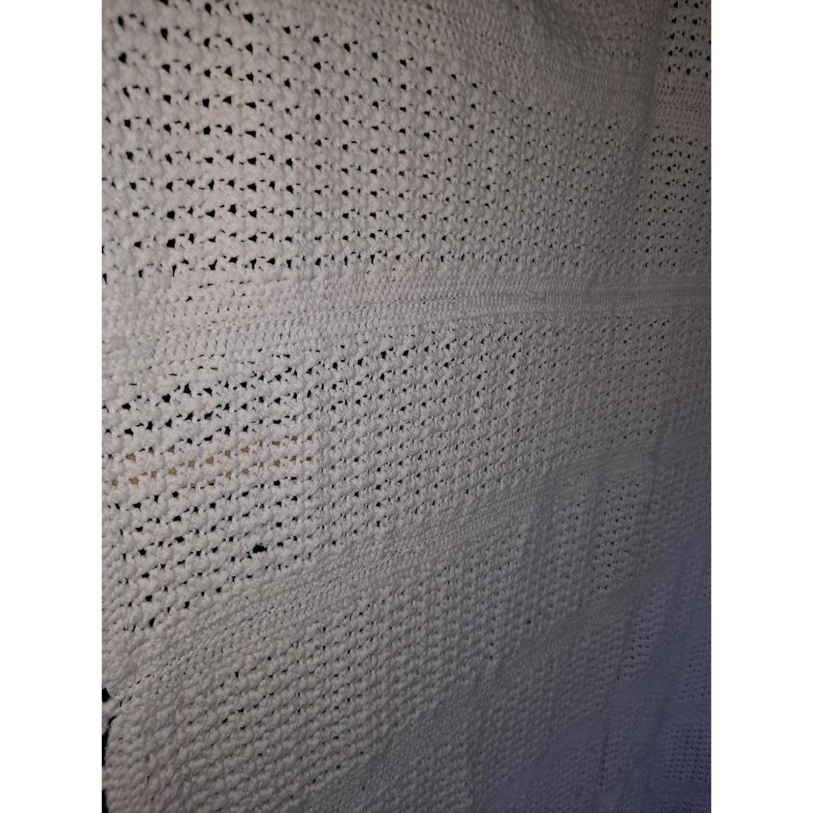 Handmade Vintage Crochet Grandma Chic Afghan Blanket 70x66‎ Size ONE SIZE - 3 Thumbnail