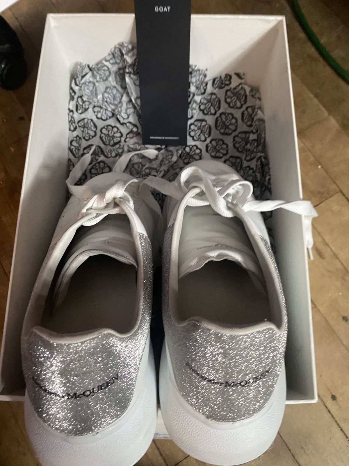 Alexander McQueen Alexander Mcqueen White Silver Glitter Size US 10.5 / EU 43-44 - 7 Thumbnail