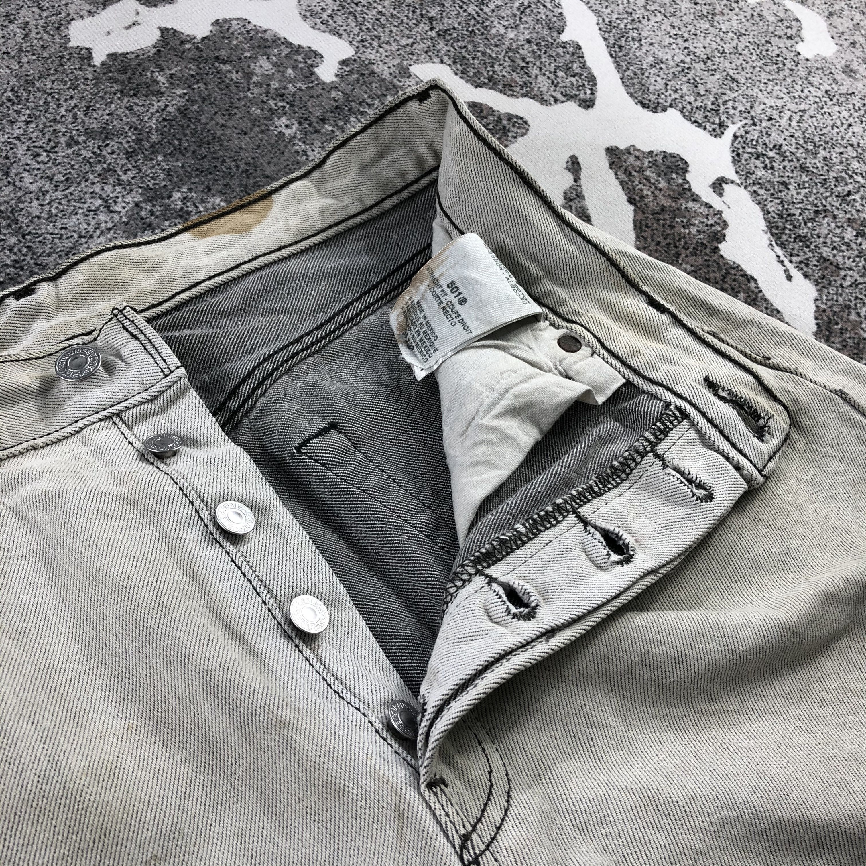 Levi's Vintage Levis 501 Jeans Dirty Faded Gray Denim KJ797 Size US 33 - 13 Thumbnail