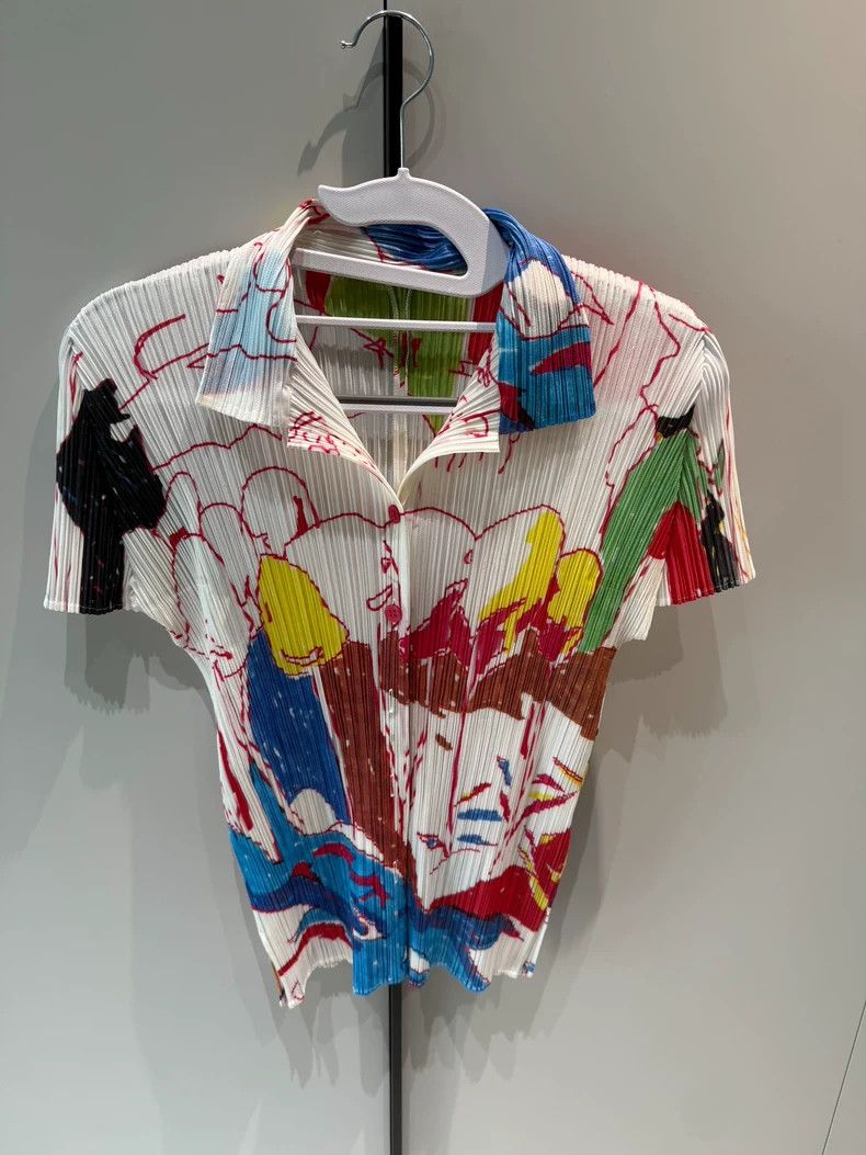 Issey Miyake Issey Miyake Artist collaboration short-sleeved shirt Size L / US 10 / IT 46 - 1 Thumbnail