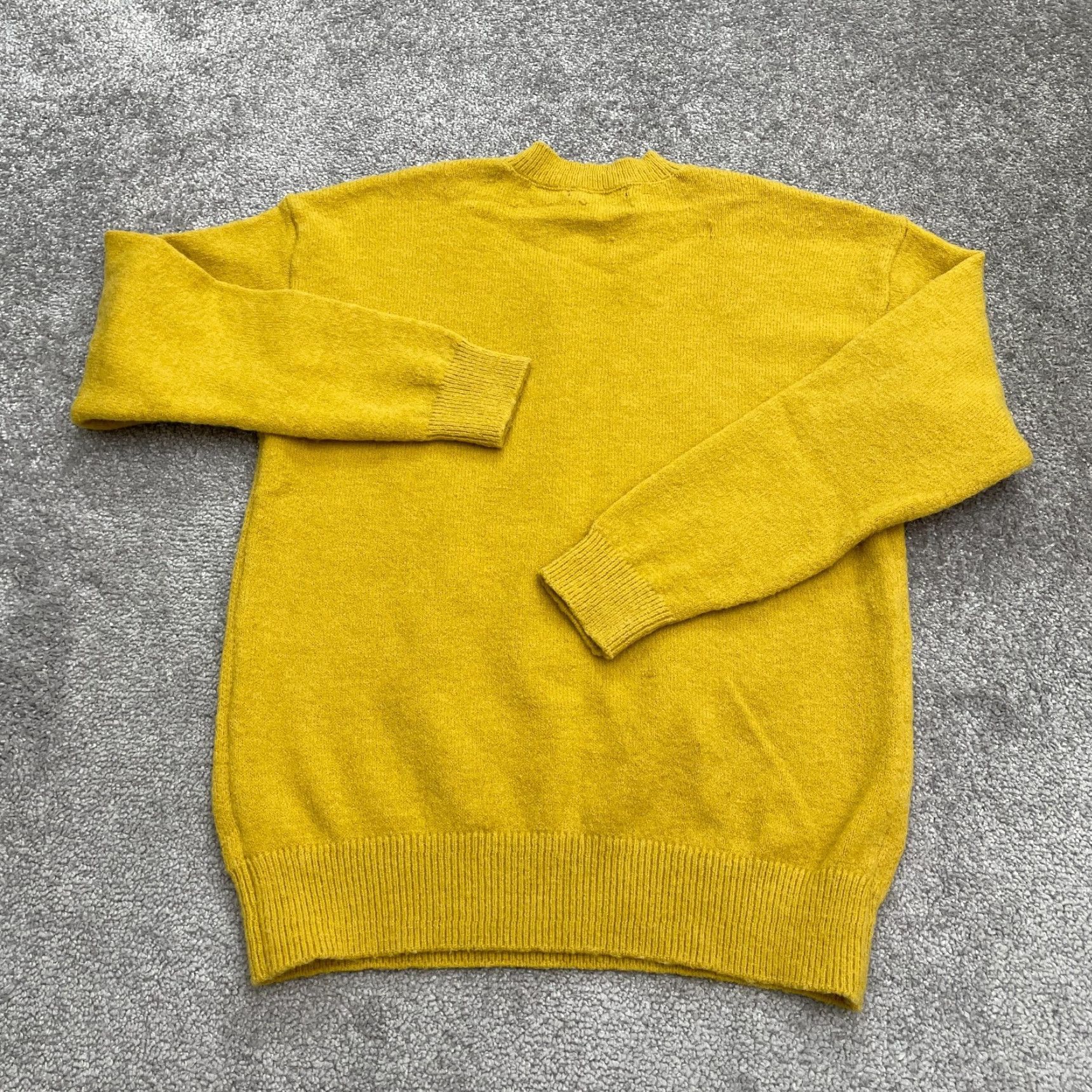 Vintage Witty Fox Pullover Sweater Womens Small Mustard Yellow Flower Crew Neck Casual Size S / US 4 / IT 40 - 2 Thumbnail