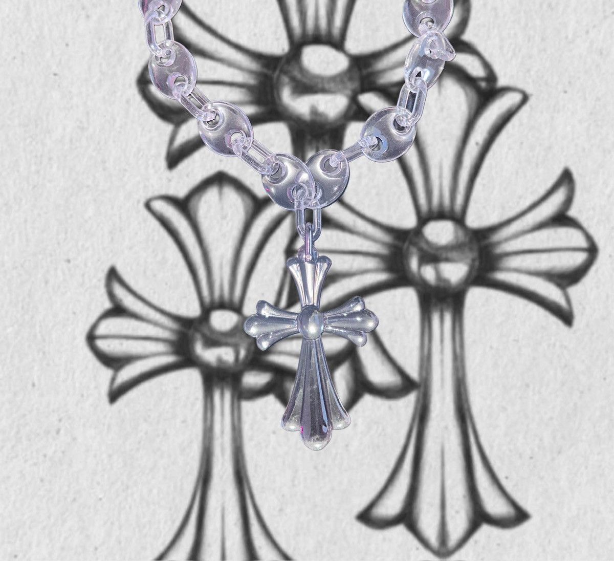 Other Clear Aura Cröss Link Chain Size ONE SIZE - 4 Thumbnail