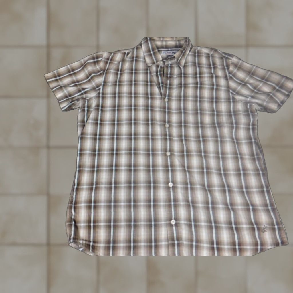 Vintage Urban Pipeline Shirt Large L Brown Plaid Button-Down Mens short sleeve Collar Oxford Pocketed Size US L / EU 52-54 / 3 - 1 Thumbnail