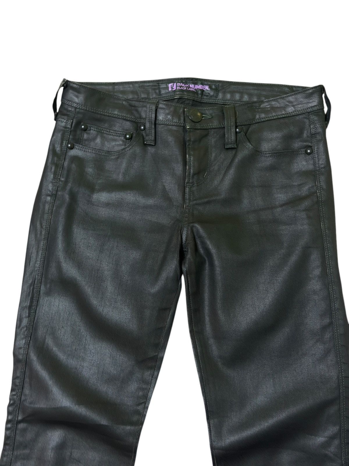 Hysteric Glamour × Japanese Brand BACK NUMBER Waxed Rick Owen's style Skinny Denim Size US 28 / EU 44 - 3 Thumbnail