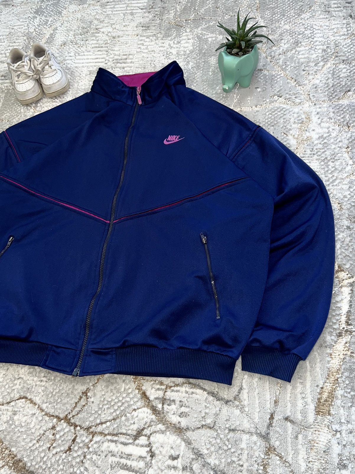 Nike × Vintage NIKE VINTAGE 90S ZIP SWEATSHIRT BOXY FIT Y2K CREWNECK Size US XL / EU 56 / 4 - 4 Thumbnail