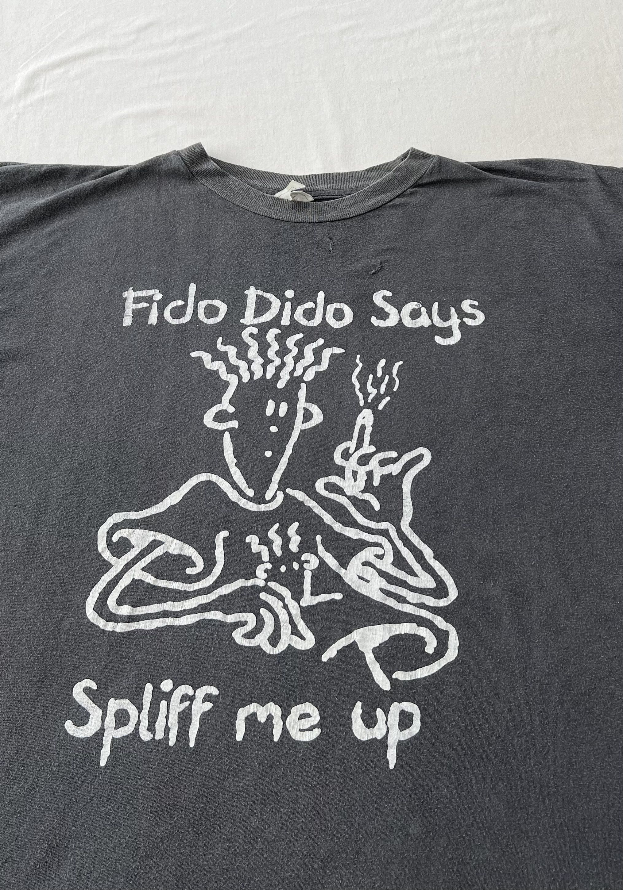 Cartoon Network Vintage 90s Fido Dido Cartoon Sun Faded Black T-shirt Size US L / EU 52-54 / 3 - 3 Thumbnail