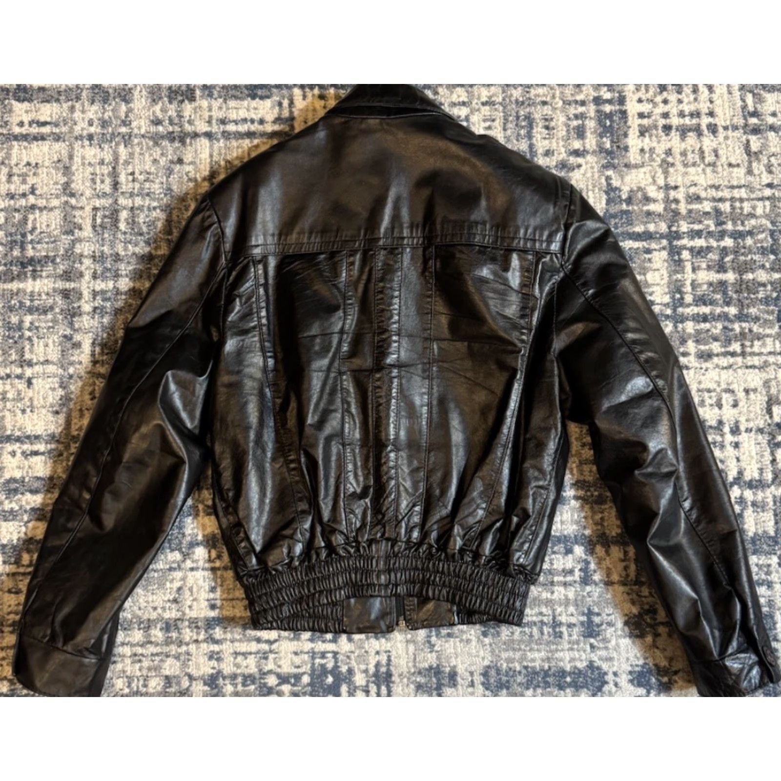 Vintage VINTAGE Big Steel Man Bomber Jacket Leather Satin Lined 80s Punk Biker 40 Canada Mens Size 40 Black Modern Regular Shirt? Size US XXS / EU 40 - 6 Thumbnail