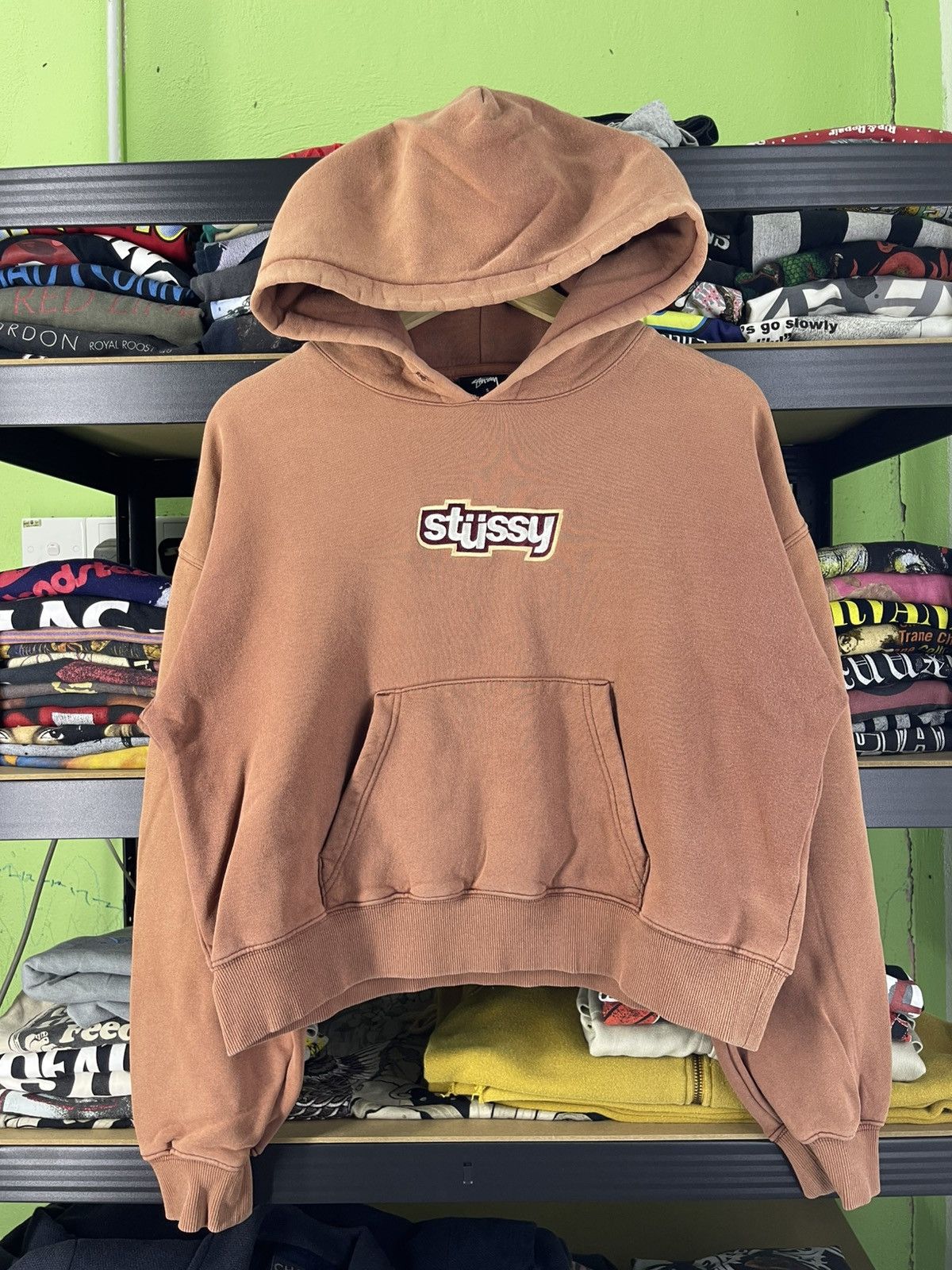Stussy Vintage Embroidered Stussy Civil Cropped Hoodie Style Baggy Size S / US 4 / IT 40 - 1 Thumbnail