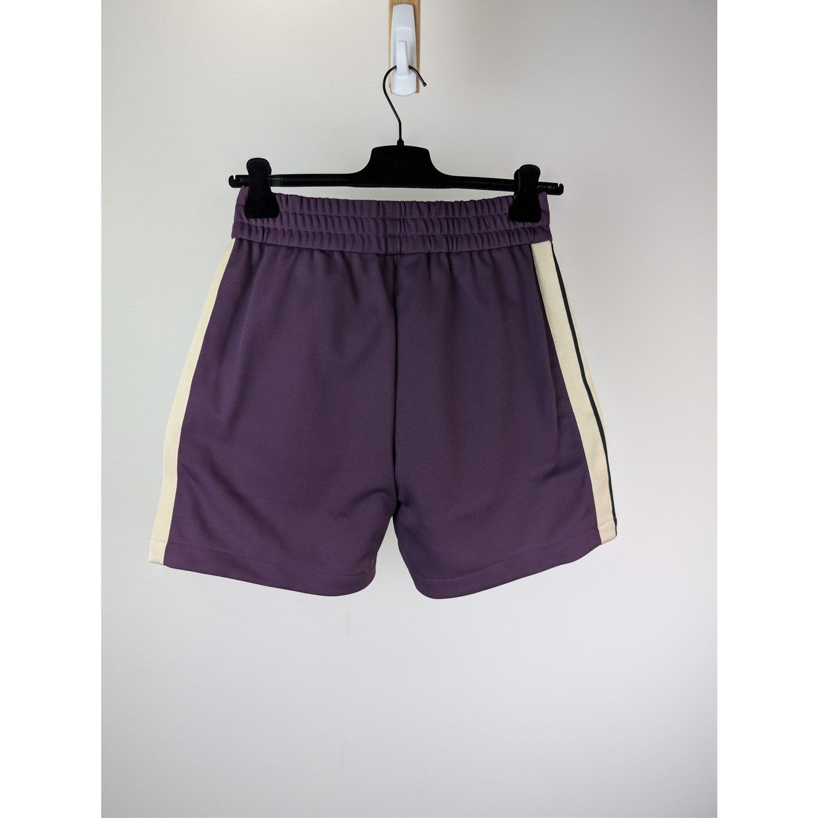 Palm Angels o1rshd1 Classic Logo Track Shorts in Dark Purple / Off-White Size US 34 / EU 50 - 8 Thumbnail
