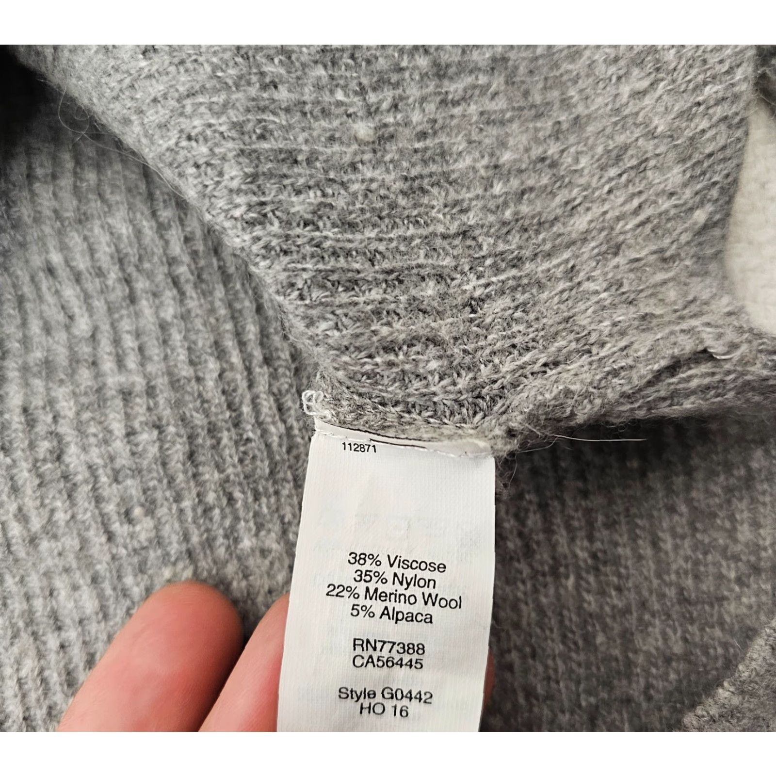 Madewell Madewell Pullover Sweatshirt Sweater Shirt Long Sleeve Gray L Women’s Crew Neck Alpaca Merino Wool Knit Pattern Solid Size L / US 10 / IT 46 - 3 Thumbnail