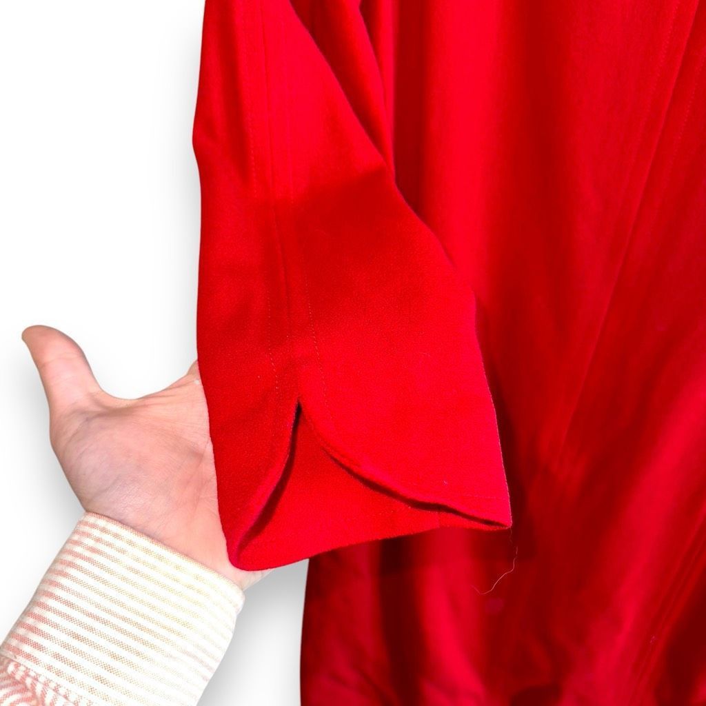 Other Linda McMillan Red L/S V-Neck Knit Dress Sz 12 Size XL / US 12-14 / IT 48-50 - 3 Thumbnail