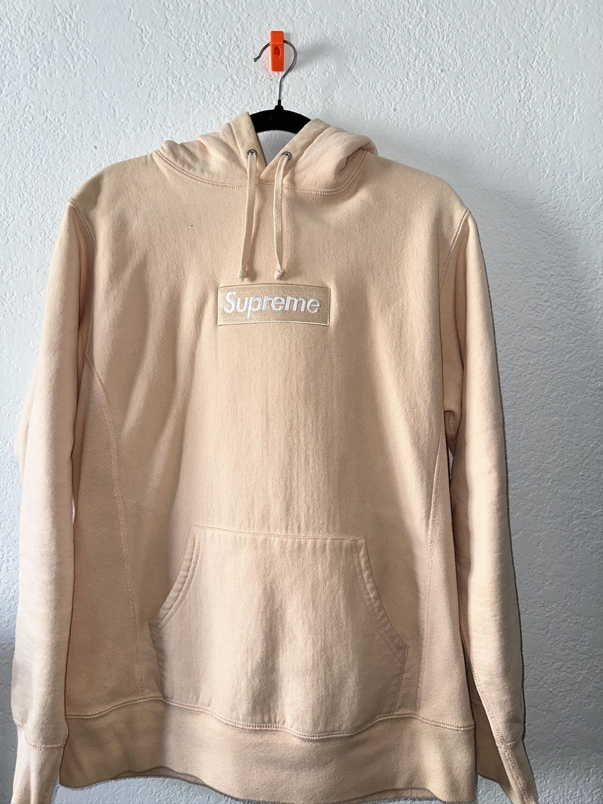 Supreme Peach Box Logo Hoodie | Grailed