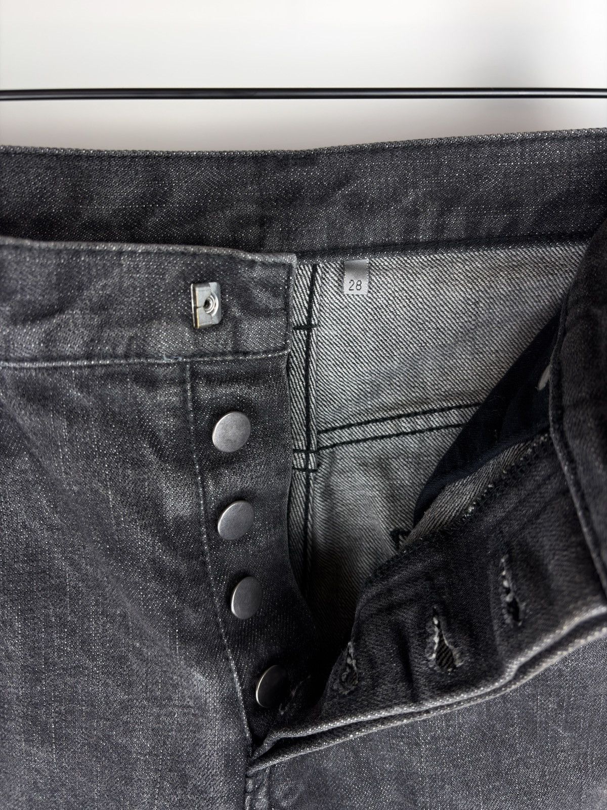 Dior SS09 Dior Homme Washed Black Denim Jeans Kris Van Assche Size US 28 / EU 44 - 6 Thumbnail