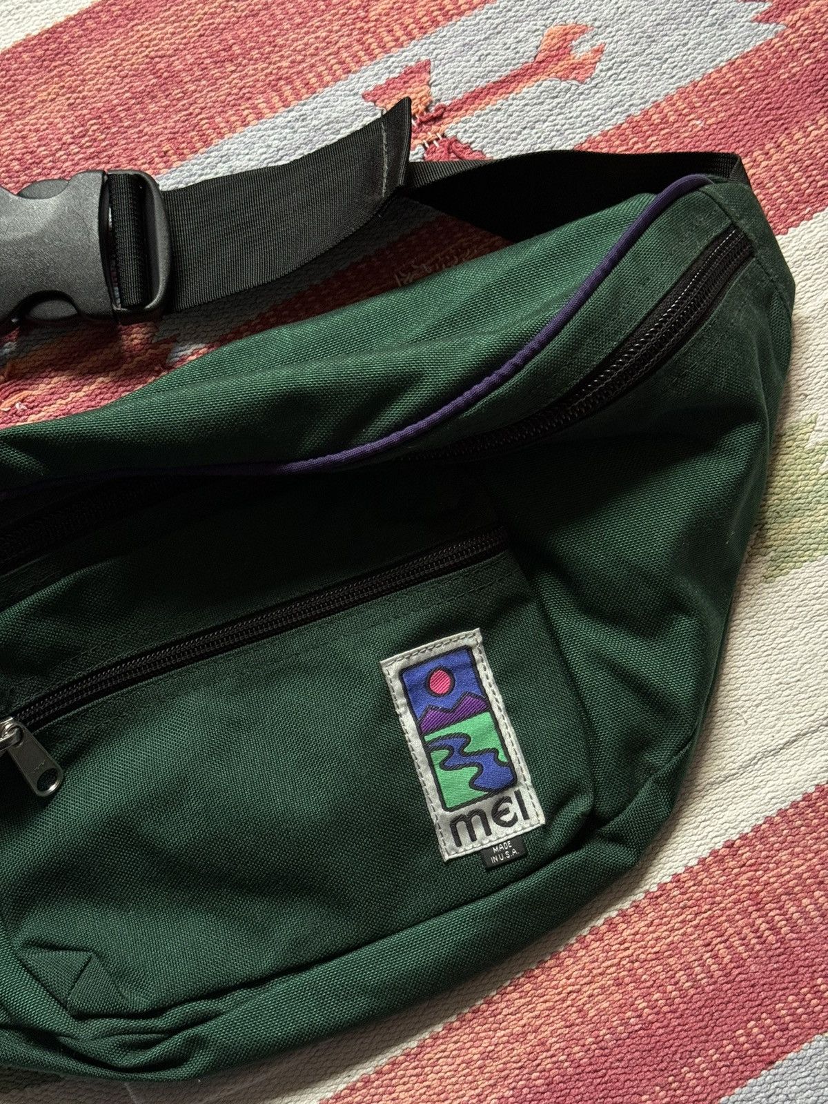 Vintage Vintage 90’s MEI Kawa Made In USA Green Outdoor Waist Bag Size ONE SIZE - 2 Thumbnail
