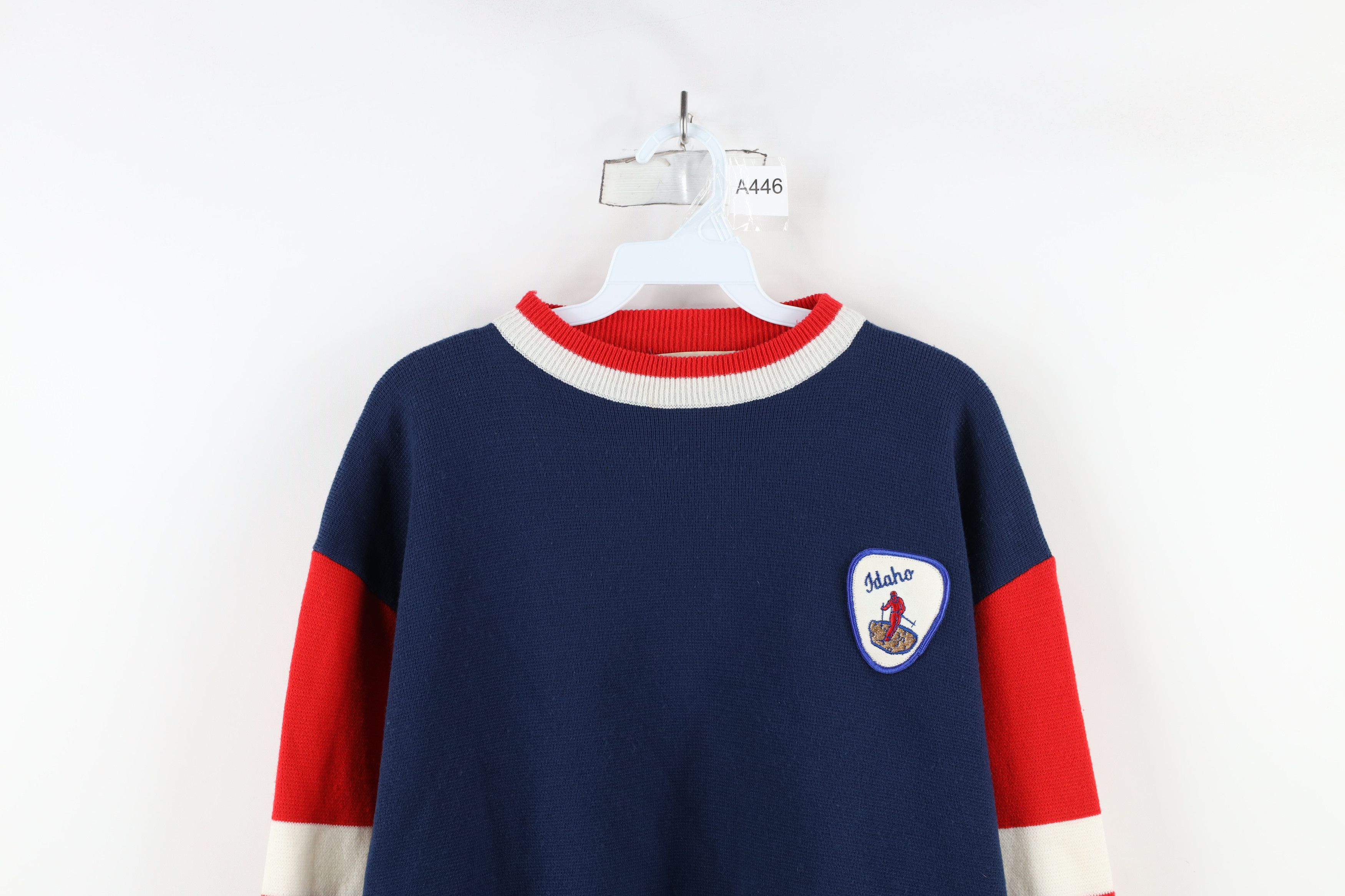 Vintage Vintage 70s Streetwear Idaho Ski Skiing Mock Neck Sweater Size US XL / EU 56 / 4 - 2 Thumbnail