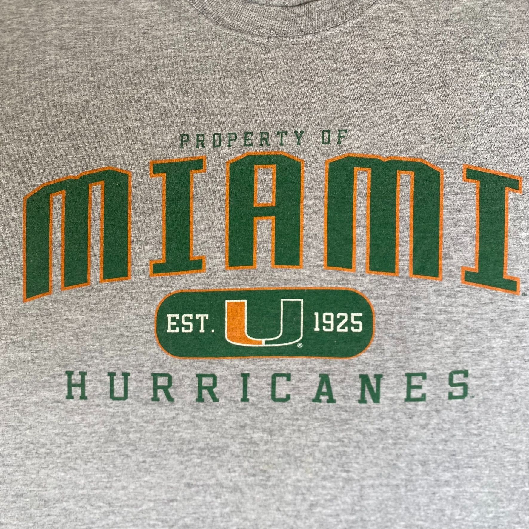Vintage Vintage Y2K Miami Hurricanes Shirt Gray University Logo Tee Size US L / EU 52-54 / 3 - 3 Thumbnail
