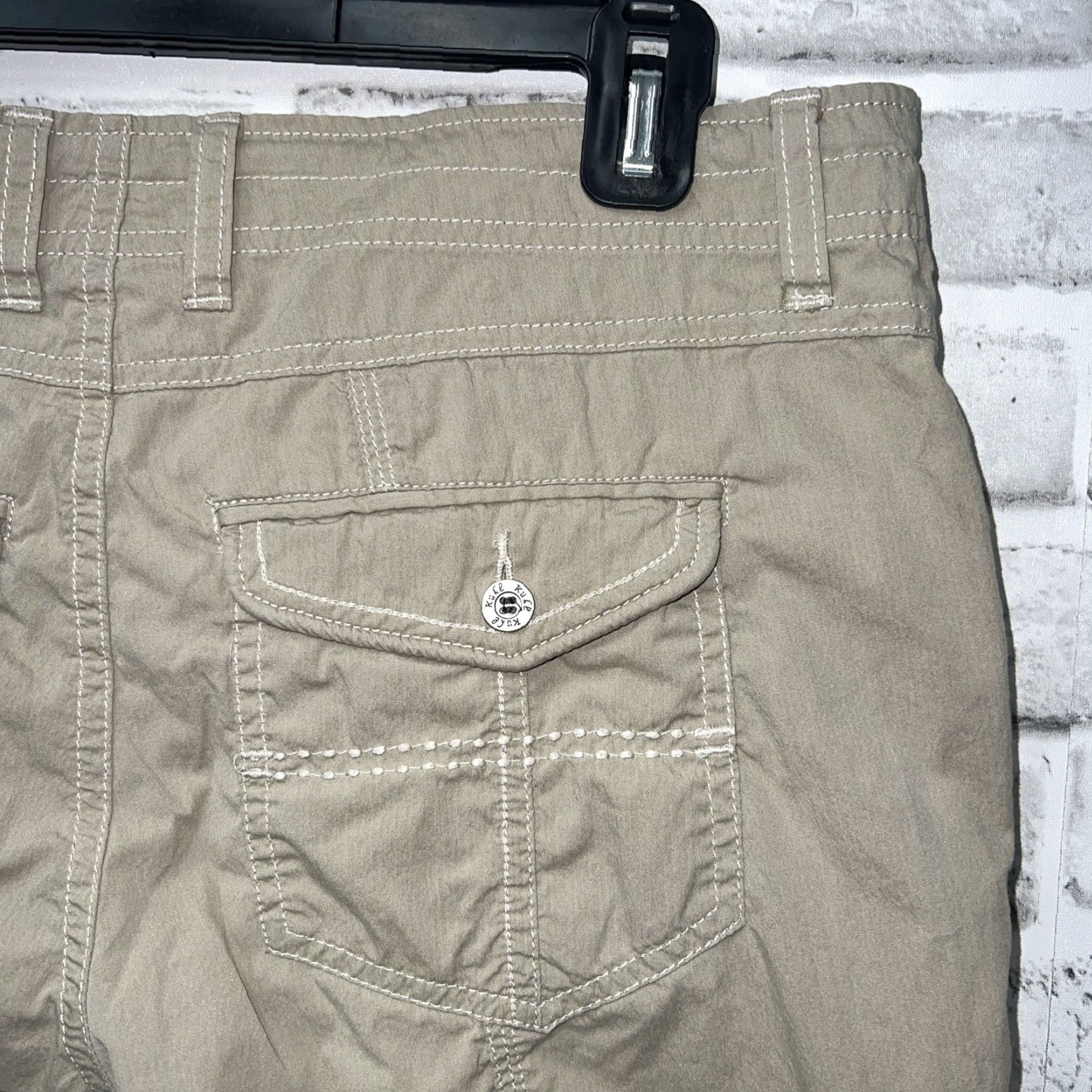 Vintage Kühl Beige Cargo Capri Pants Womens Size 10 Size 32" / US 10 / IT 46 - 3 Thumbnail
