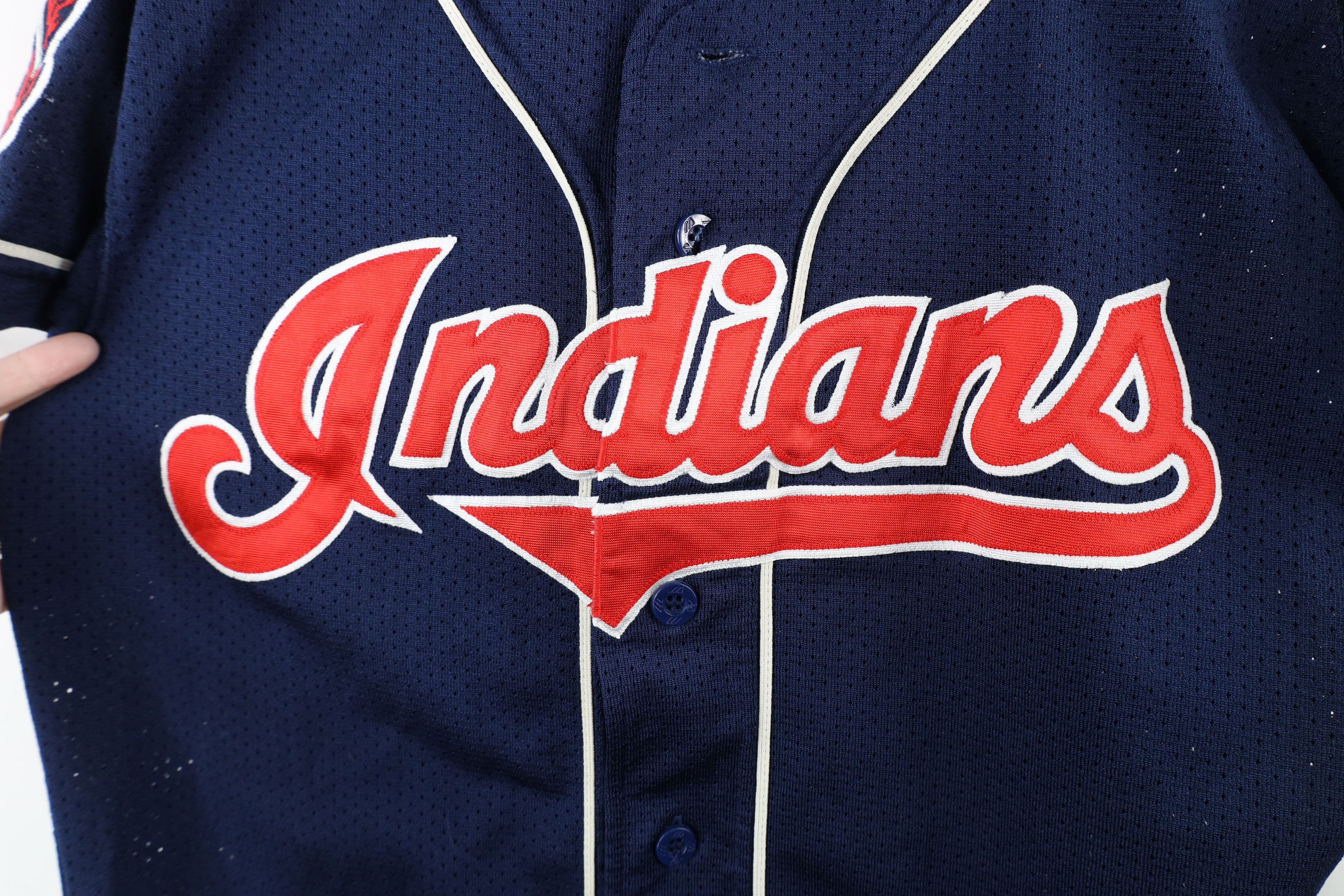 Mizuno × Vintage Vintage 90s Mizuno Cleveland Indians Baseball Jersey Blue #9 Size US S / EU 44-46 / 1 - 6 Thumbnail