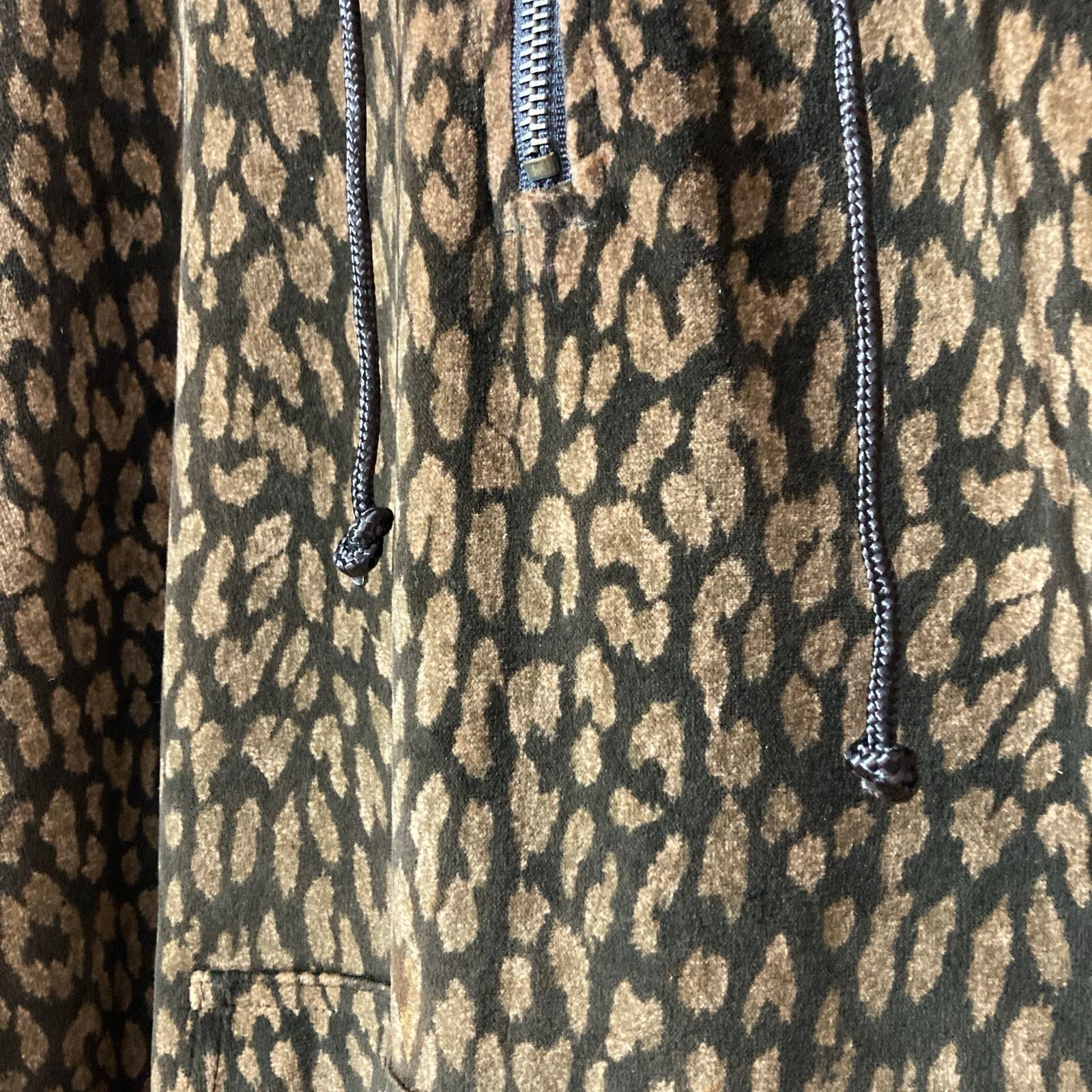Jones New York Jones New York Velour Leopard Print Half Zip Hood Sweatshirt Size S / US 4 / IT 40 - 3 Thumbnail