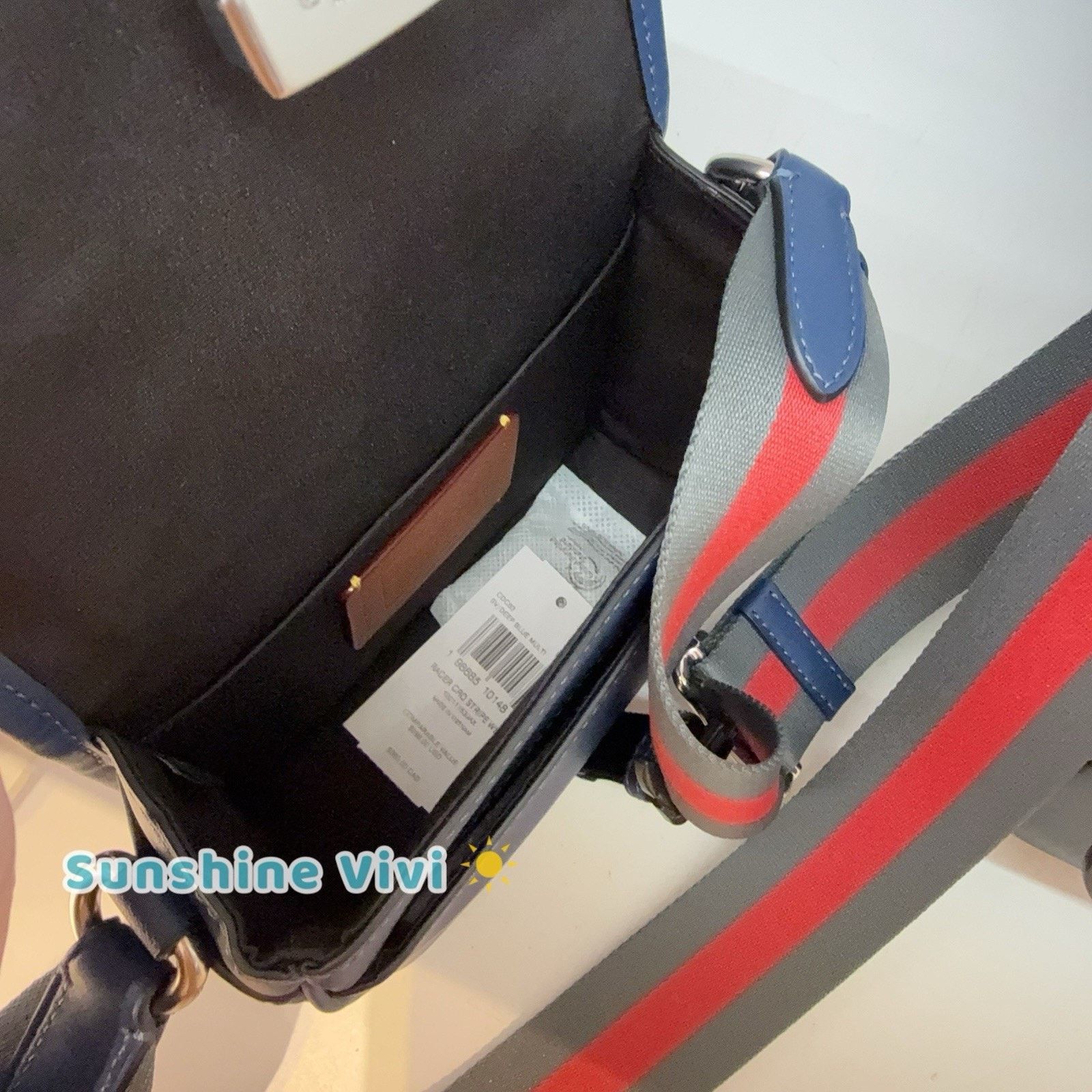 Coach NWT COACH Racer Crossbody Bag CDC83 leather Silver DEEP BLUE Size ONE SIZE - 5 Thumbnail