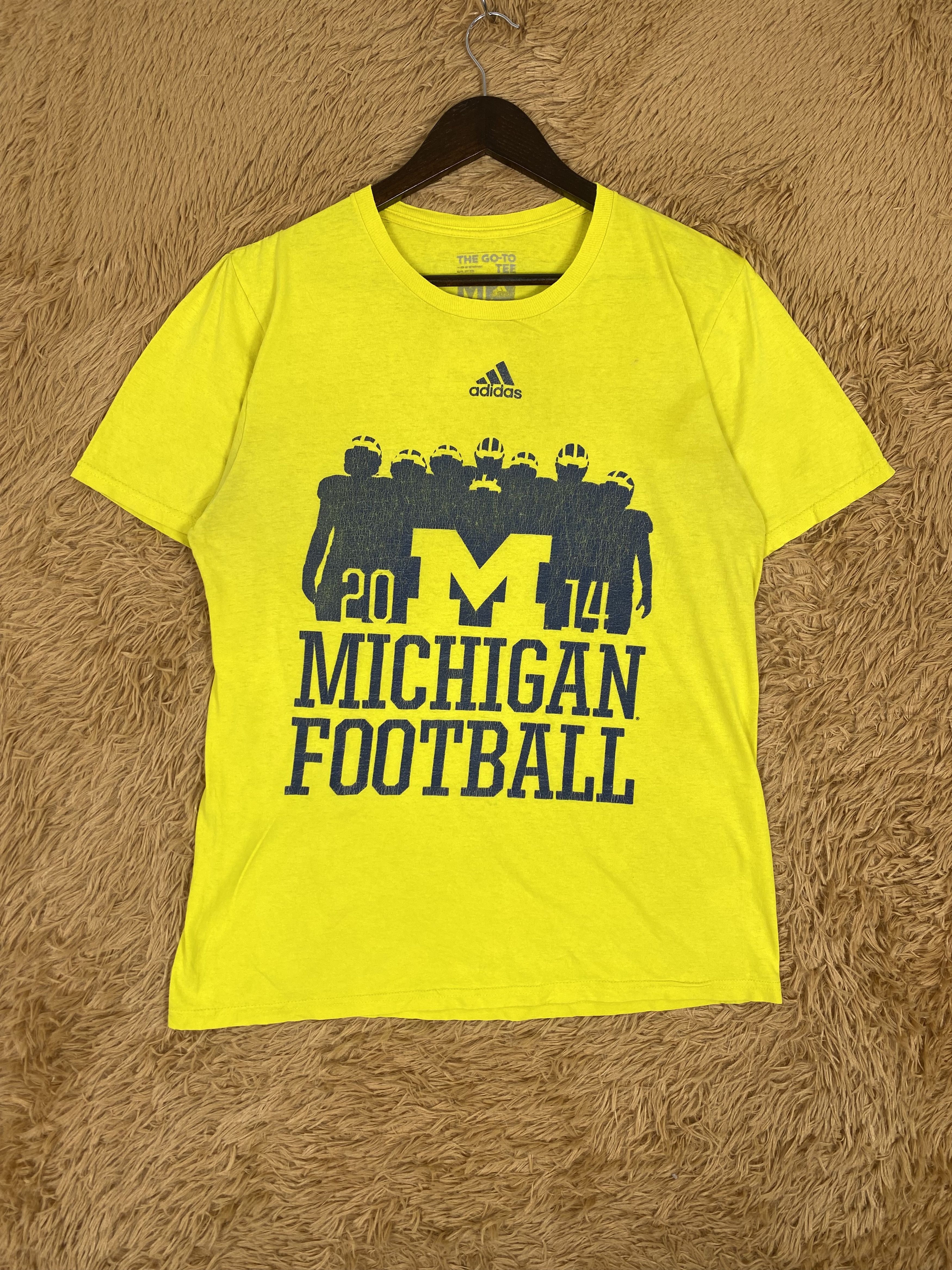 Adidas × Vintage Vintage Adidas Michigan Football T-Shirts PT0021 Size US M / EU 48-50 / 2 - 1 Thumbnail