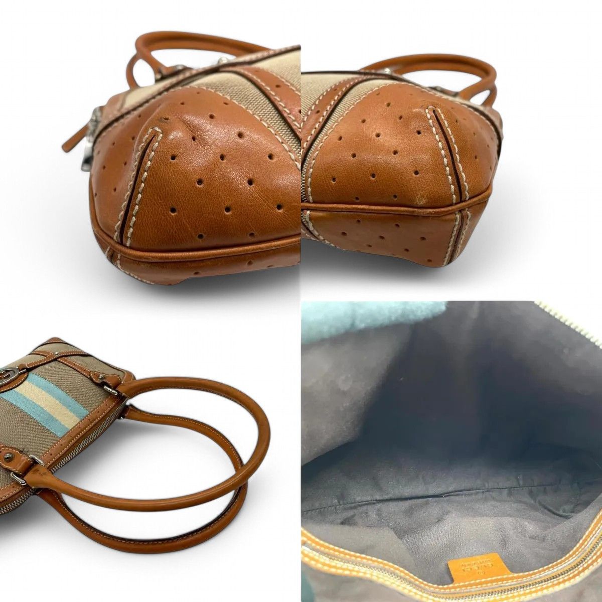 Gucci Gucci - G Sherry Line Canvas Leather Handbag Shoulder Bag Size ONE SIZE - 5 Thumbnail