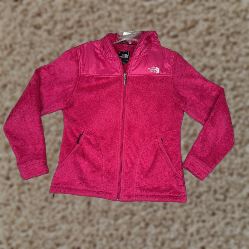 The North Face The North Face Jacket Womens M Pink Fuzzy Fleece Hooded Full Zip Denali Size M / US 6-8 / IT 42-44 - 1 Thumbnail