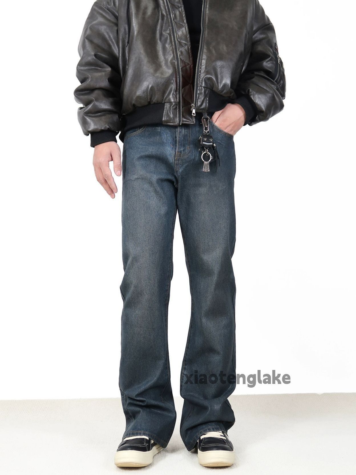 Jean × Vintage washed faded wax stain yuppie bootcut flared jeans Size US 30 / EU 46 - 7 Thumbnail