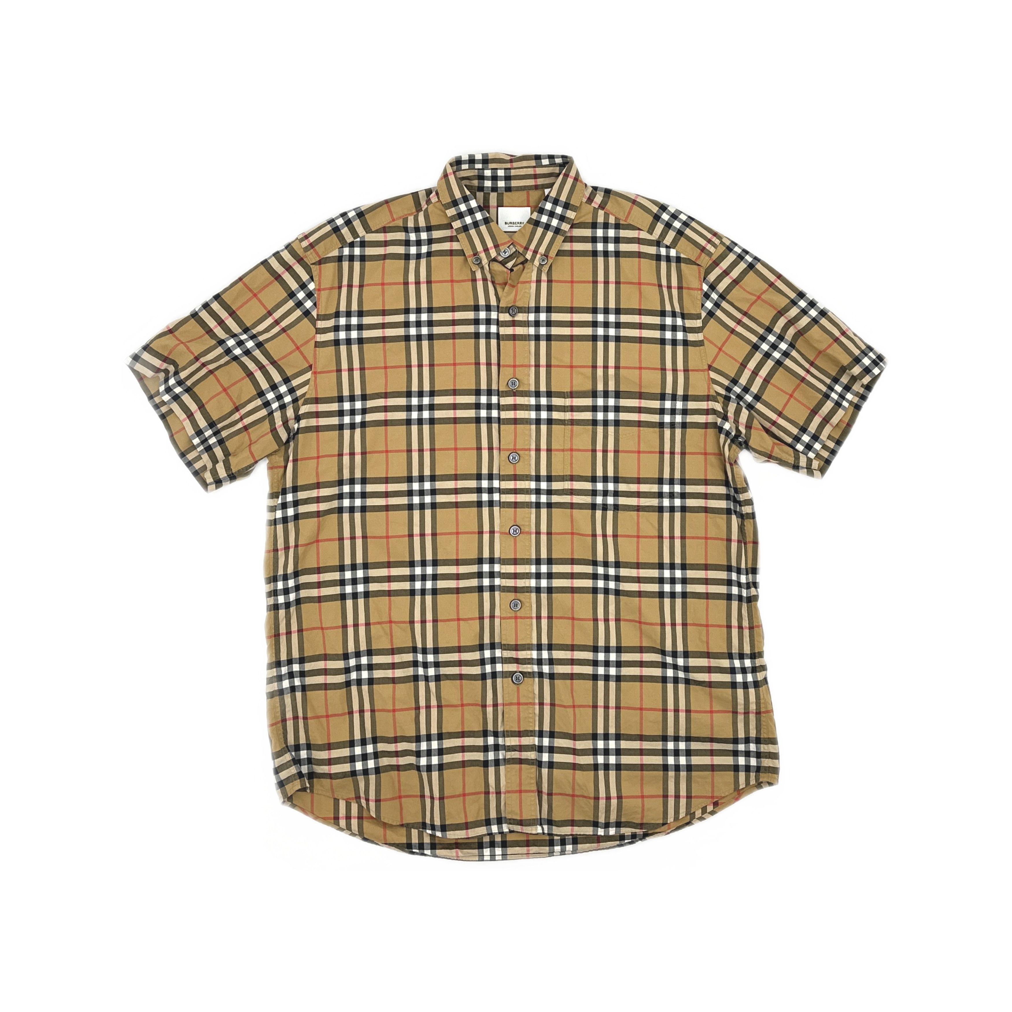 Burberry Burberry Check Short Sleeve Button Up Shirt Size XL Size US XL / EU 56 / 4 - 1 Thumbnail