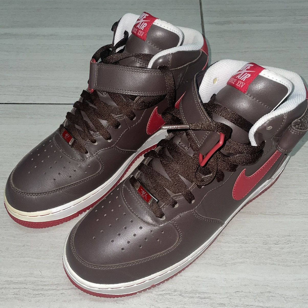 Nike Nike Air Force 1 Cooper Malone Natt Red & Brown RARE Size US 9 / EU 42 - 1 Thumbnail