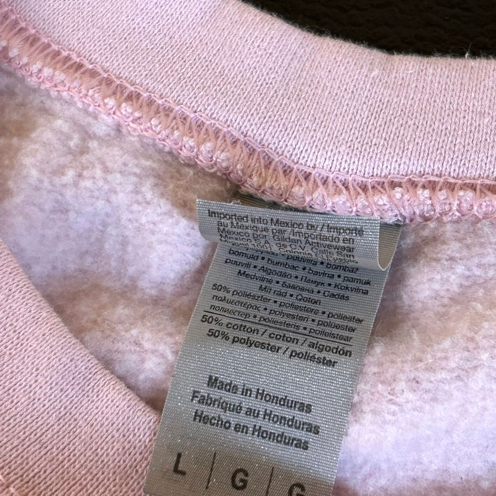 Gildan Gildan Sweatshirt A Little Bit Dramatic Pink Womens Large Pullover Crew Neck Long Sleeve Graphic Print Size L / US 10 / IT 46 - 4 Thumbnail