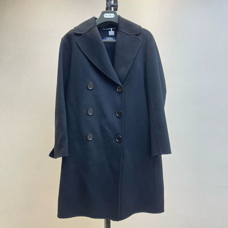 Max Mara Max Mara Black double-breasted cashmere caban coat Size S / US 4 / IT 40 - 1 Thumbnail