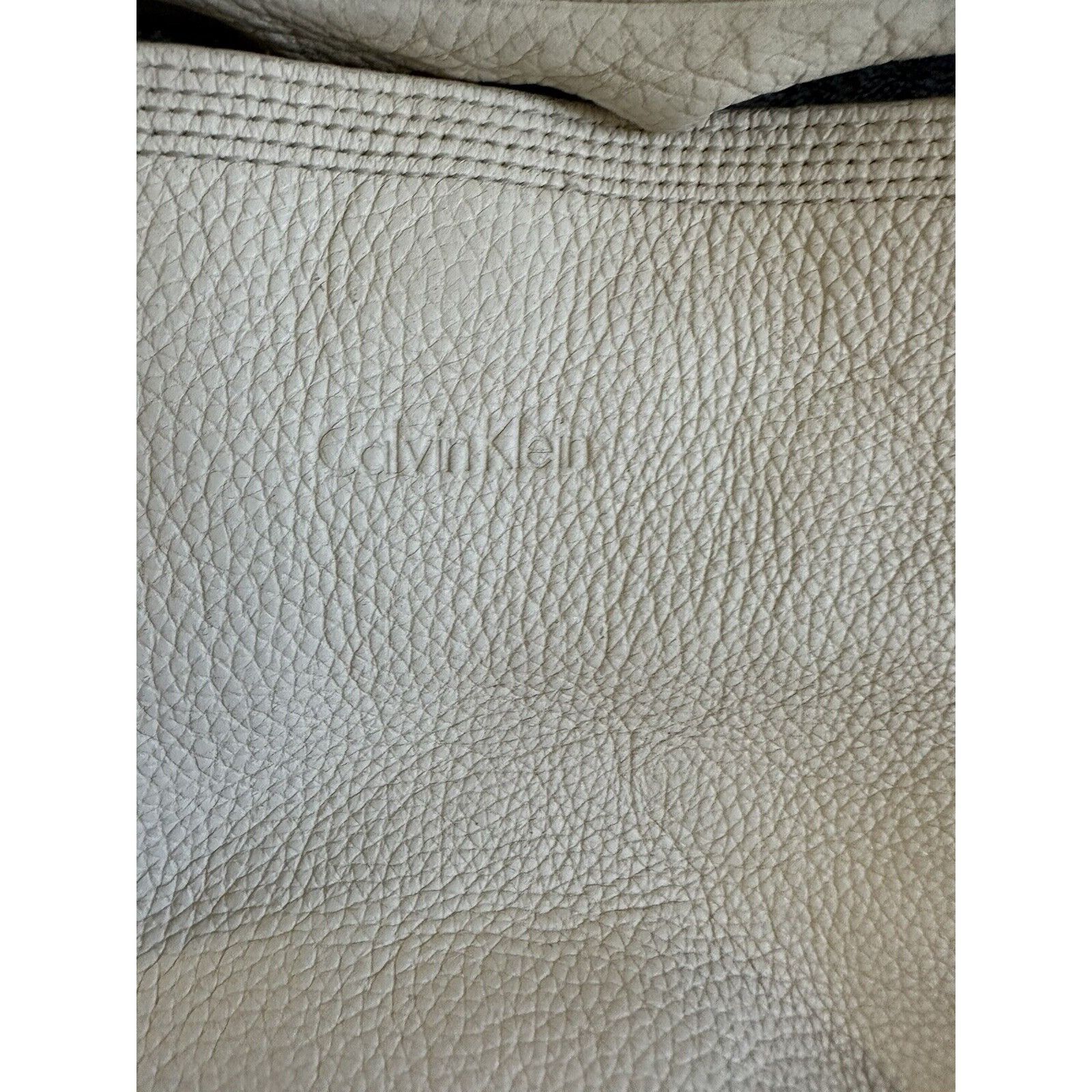 Calvin Klein VTG Tote Calvin Klein Pebble Leather, Hobo Bag Slouchy Purse Size ONE SIZE - 5 Thumbnail