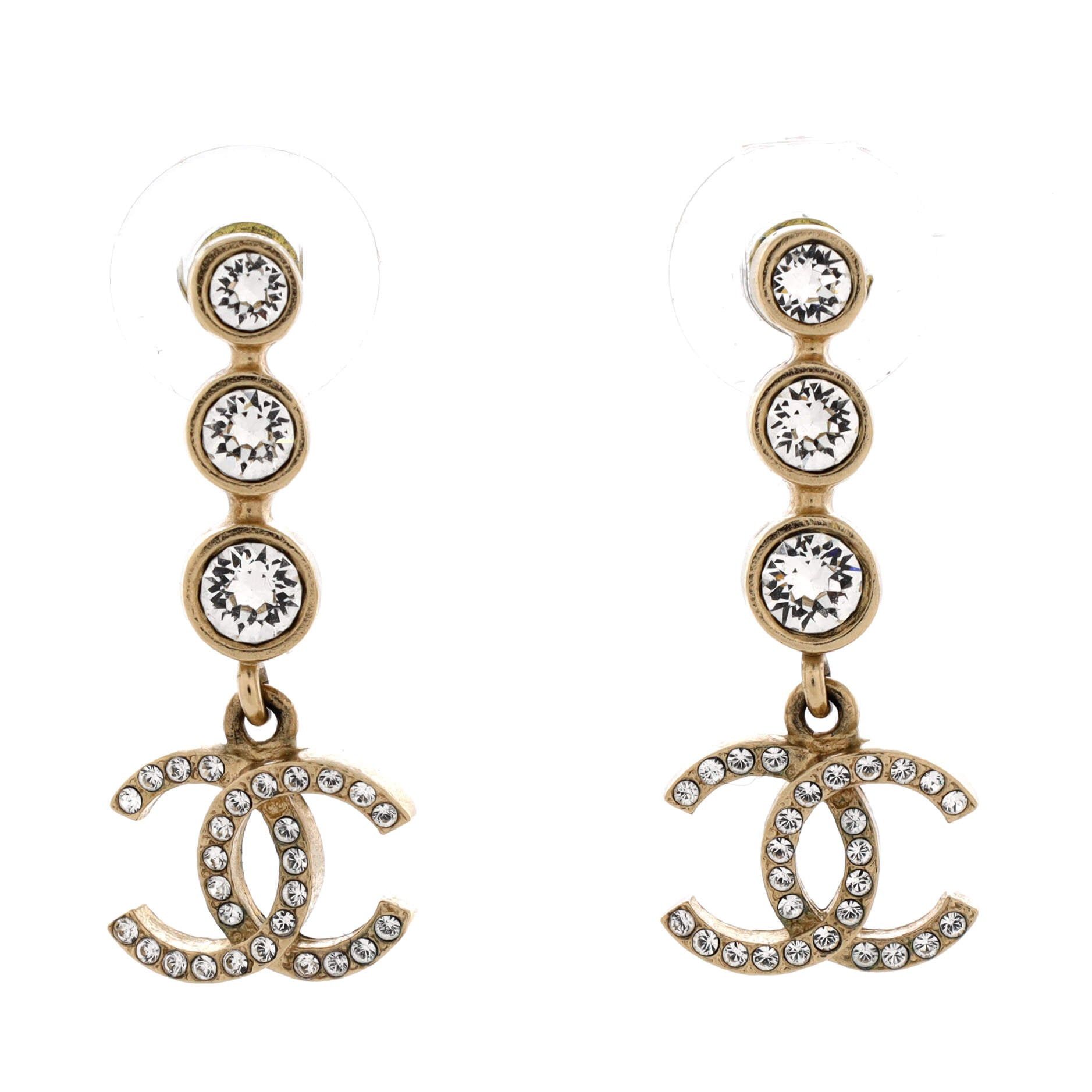 Chanel CC Drop Hoop Earrings Size ONE SIZE - 1 Thumbnail