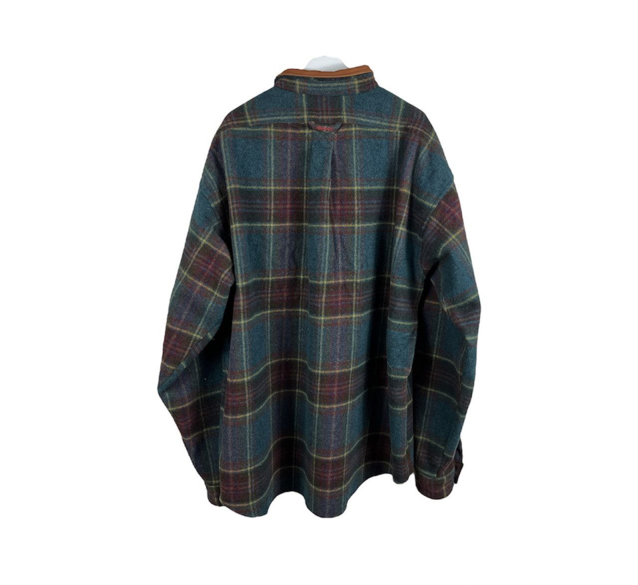 Flannel × Gant × Vintage Vintage 90s Gant plaid wool overshirt flannel checked suede Size US XL / EU 56 / 4 - 3 Thumbnail