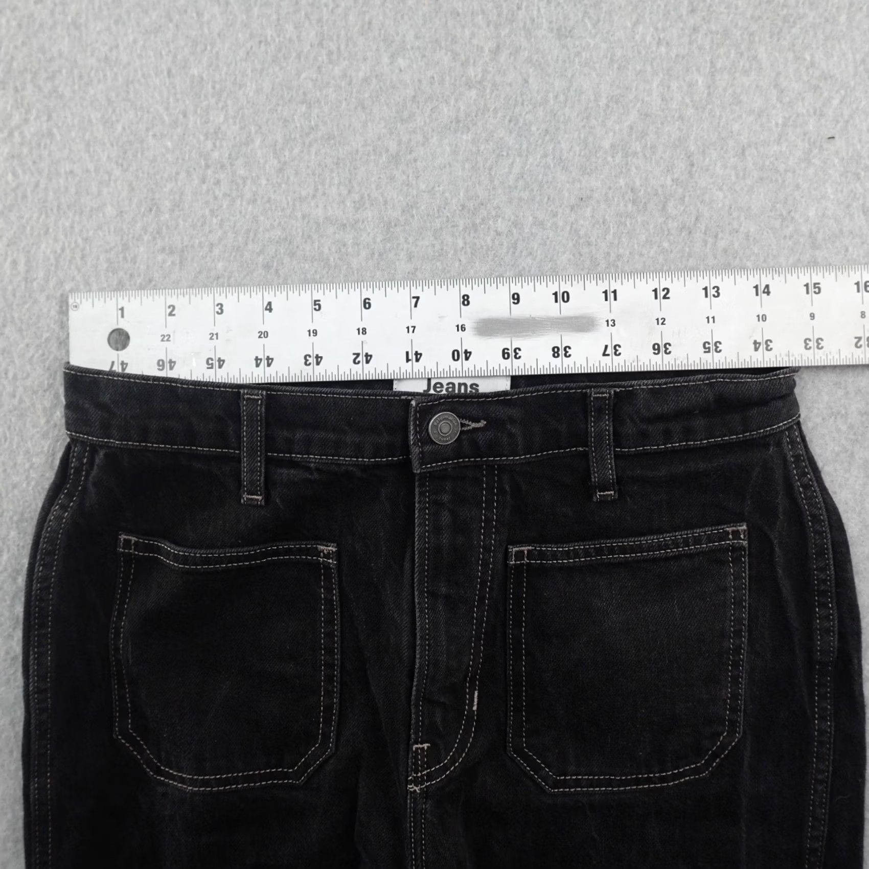 Reformation Reformation Jeans Women's 29X32 Alyssa High Rise Wide Leg Black Denim Jeans Size 29" - 7 Thumbnail