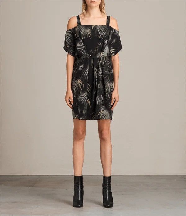 Allsaints AllSaints Rae Neluwa Dress 100% Silk Cold Shoulder Sz Medium Size M / US 6-8 / IT 42-44 - 1 Thumbnail
