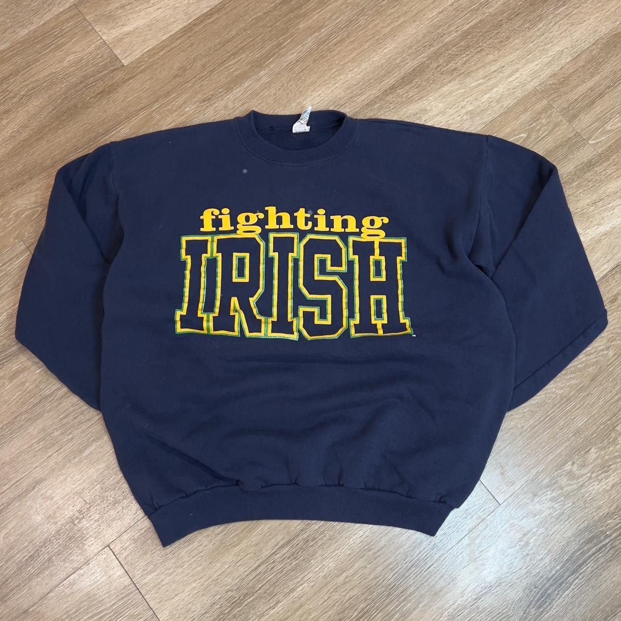 NCAA × Vintage Vintage 90s Notre Dame University Sweatshirt Size US XL / EU 56 / 4 - 1 Thumbnail