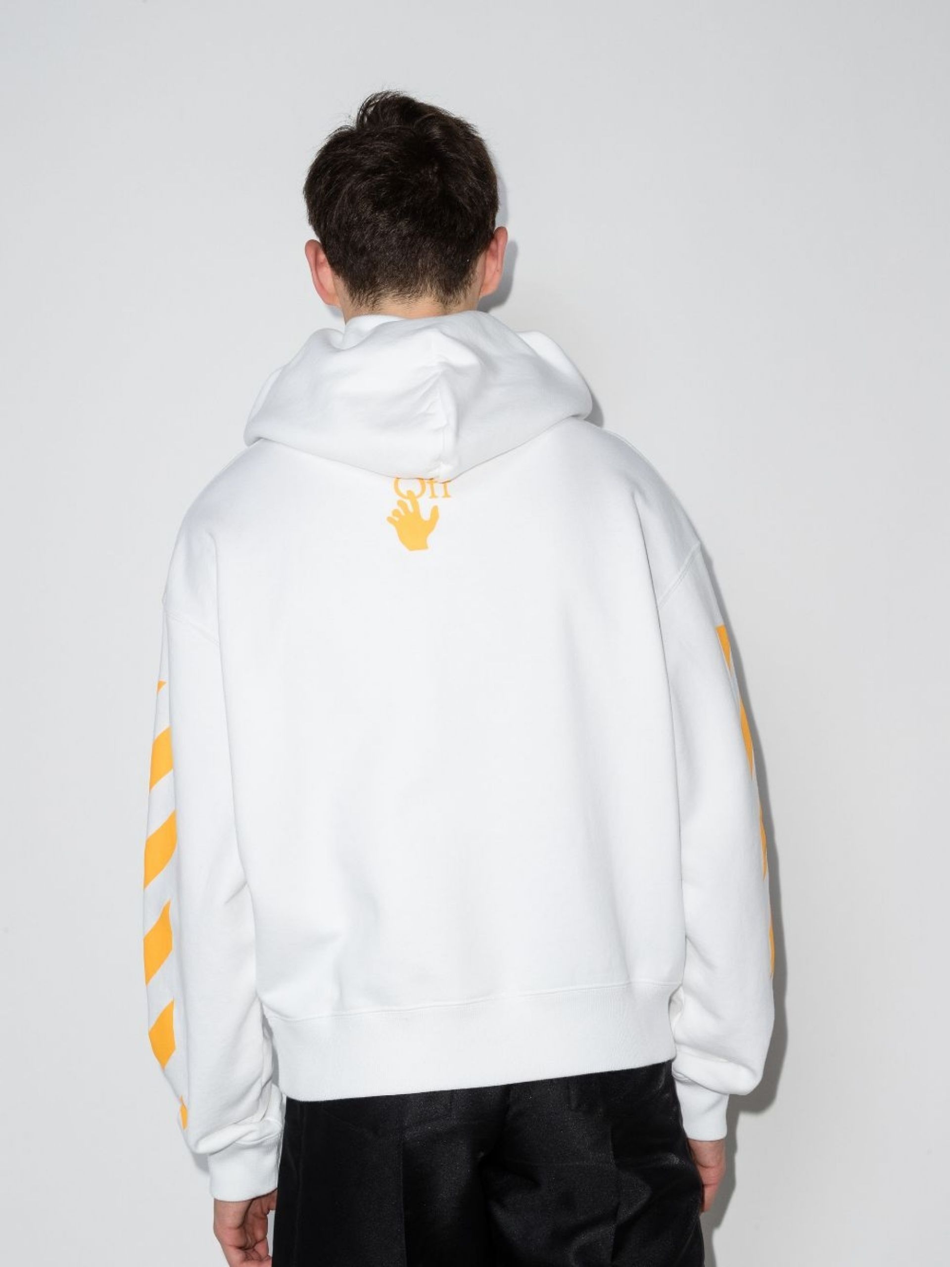 Off-White White Caravaggio Diagonals Oversized Hoodie Size US XS / EU 42 / 0 - 4 Thumbnail