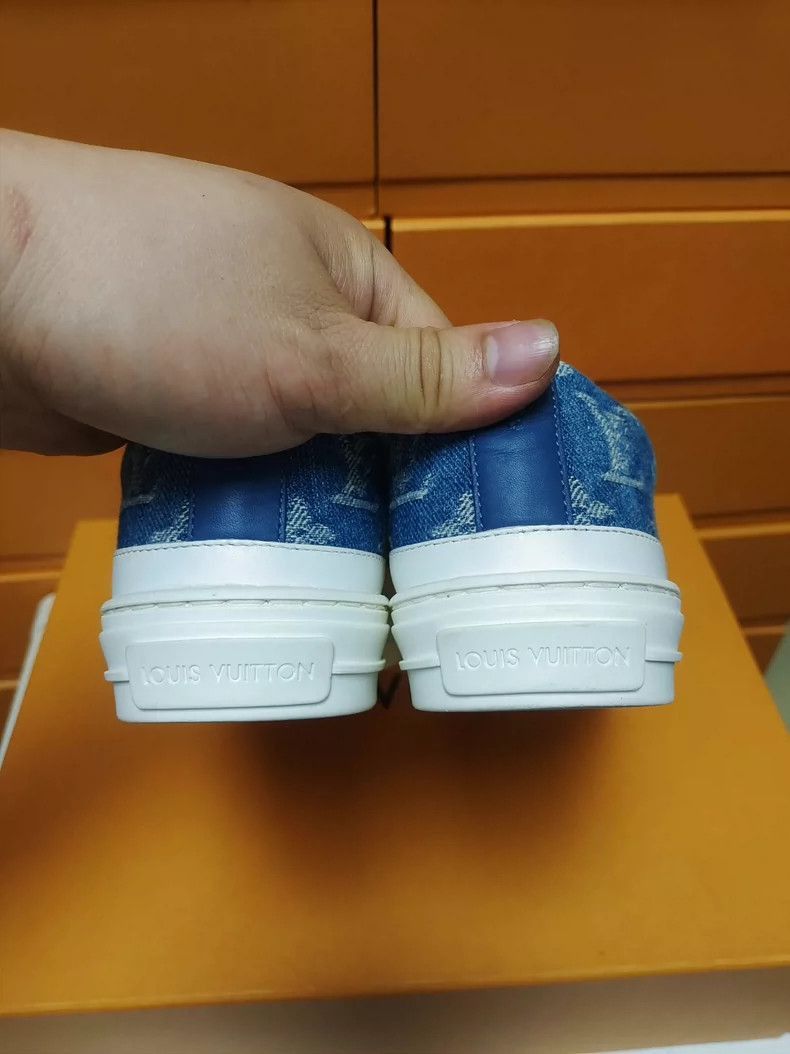 Louis Vuitton LV Denim Blue Lace-Up Sneakers for Women-2507 Size US 5 / IT 35 - 8 Thumbnail