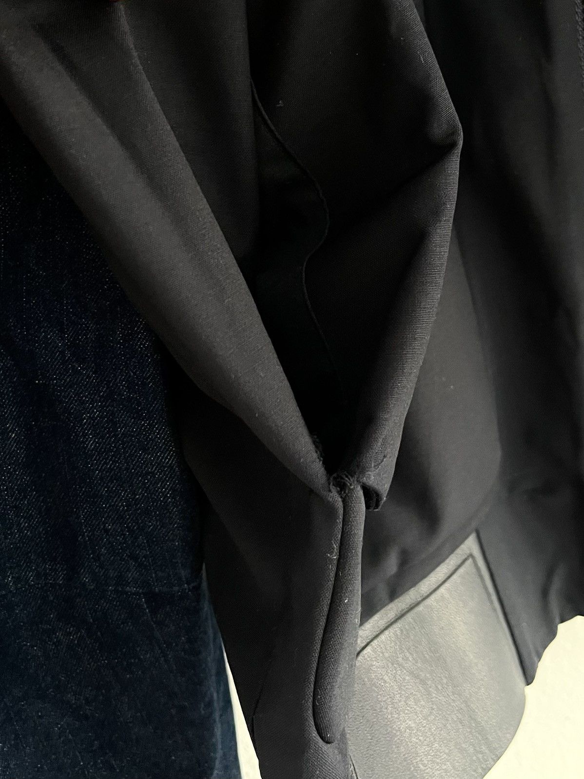 Juun.J Juun.J Leather Accented Navy Bomber Jacket Avant Garde Size US S / EU 44-46 / 1 - 16 Thumbnail
